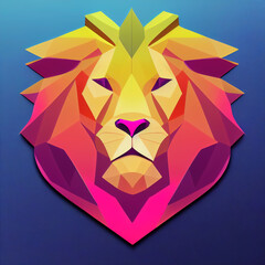 depicting lion abstract app icon Generative AI Content by Midjourney