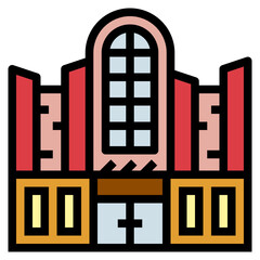 cinema filled outline icon style
