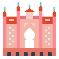 atlantis palm flat icon style