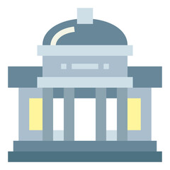 university flat icon style