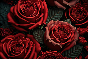 Fototapeta na wymiar Valentine's Day Red Rose Background