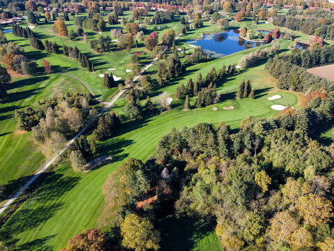 aerial view of the golf course