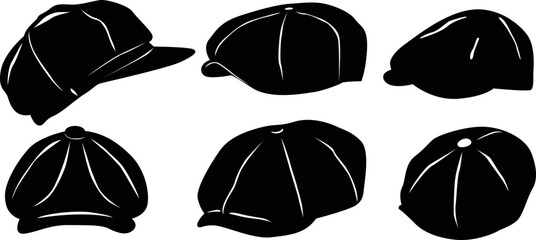 Newsboy cap or baker boy hat