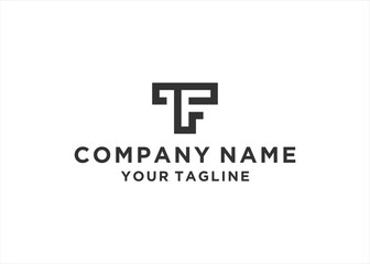 FT letter logo design vector illustration