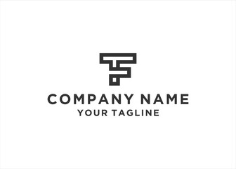 FT letter logo design vector illustration