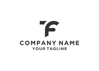 FT letter logo design vector illustration - obrazy, fototapety, plakaty
