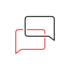 Correspondence, two dialog boxes icon. High quality coloured vector illustration.