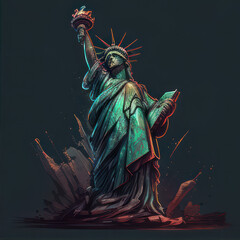 statue of liberty drawing