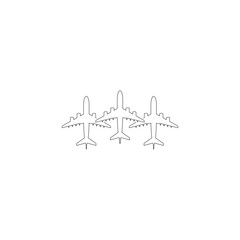 Airplane icon symbol isolated on white background