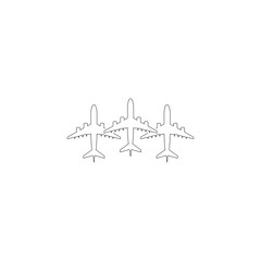 Obraz premium Airplane icon symbol isolated on white background