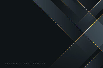 dark abstract background of dynamic transparent lines with luxury golden sparkles