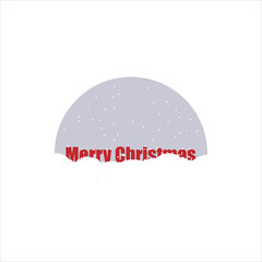 merry christmas text creative white background