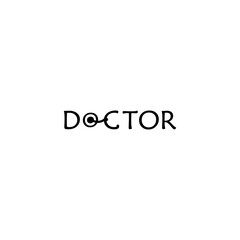Doctor Logo Design Template with a stethoscope. Perfect for business, company, restaurant, mobile, app, etc.