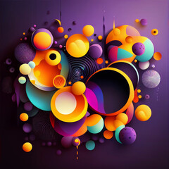 colorful circle abstract background for design 