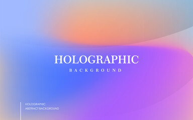 abstract blurry fluid vector background of polar lights. Holographic shiny colors, blue, orange, purple. eps10 vector