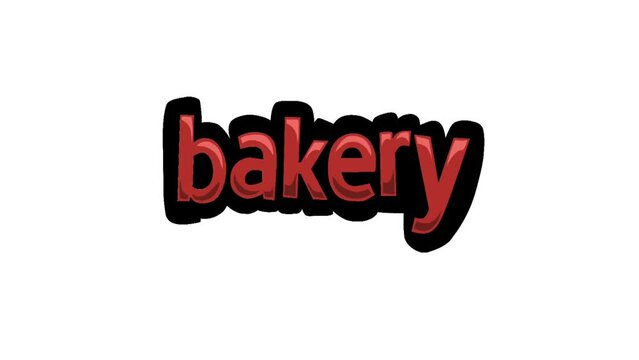 White screen animation video written BAKERY