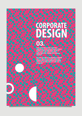 Abstract vector cover template using red and green color and halftone dots. Cover with pattern decoration. Suitable for annual report, magazine, book, catalog, template, and document.
