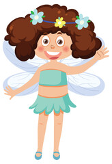 Cute fairy girl cartoon character