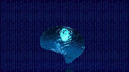 The  brain it background for technology concept 3d rendering