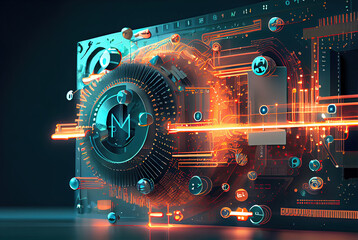 The new concept of Fintech - Generative AI illustration