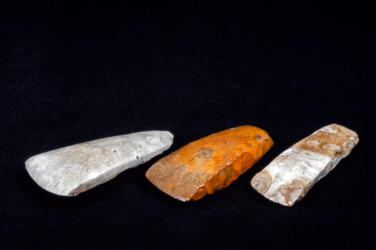 Pre historic stone hand axe. Prehistoric stone tool. History. 
