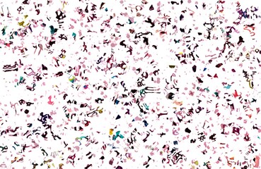 An abstract graphic design of a floral patterned background or a colorful multi-styled shape.