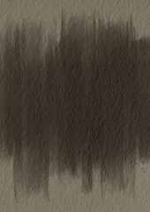 dark brown color brush stroke on light brown watercolor background for decoration on coffee cafe and historical concept.