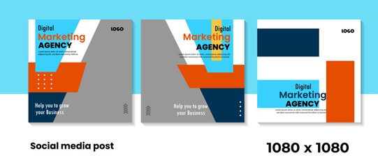digital marketing agency social media post template