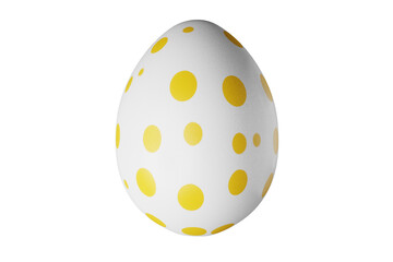 Colored easter egg with round pattern