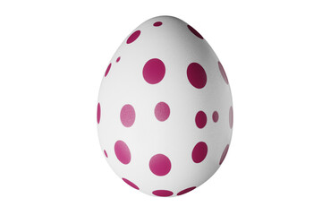 Colored easter egg with round pattern