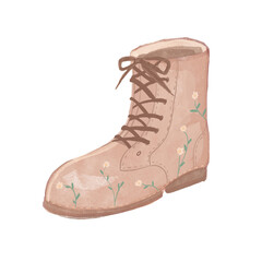 Bota vintage floreada