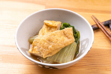 しろ菜と油揚げの煮びたし