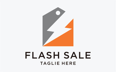 logo design flash,sale,shop,discount, simple template