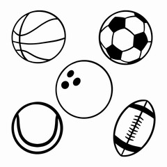 Sports Ball Collection Vector Templates