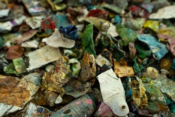 Hundreds of tubes of paint in a local art studio