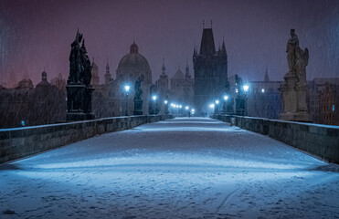 city, architecture, church, czech, night, view, sunset, europe, travel, skyline, cityscape, snow, building, prague, Charles bridge, landscape, tower, winter, cathedral, old, castle, dusk, tourism	
