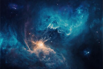 Fototapeta na wymiar colorful esotheric nebula background state of mind relaxation and meditation