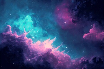 colorful esotheric nebula background state of mind relaxation and meditation