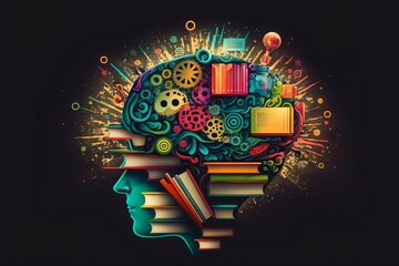 The overwhelming mind of a student - Illustration 
Knowledge, Innovation
