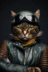 Feline Fashion,  well dressed cat | Generative AI