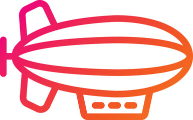 Zeppelin Vector Icon Design Illustration © Graphixs Art