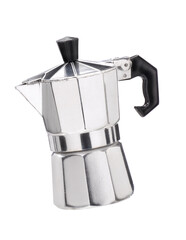 Coffee maker isolated on transparent layered background.