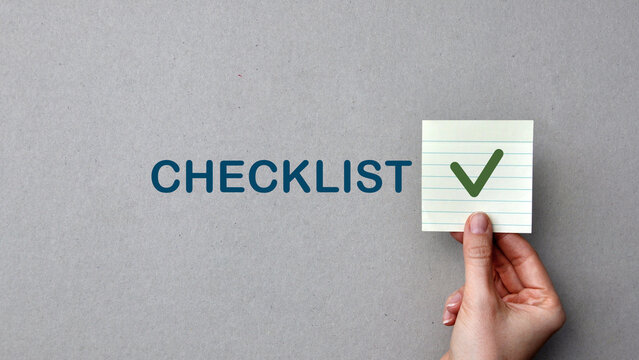 Word: a plan and a tick next to it. Case planning symbol