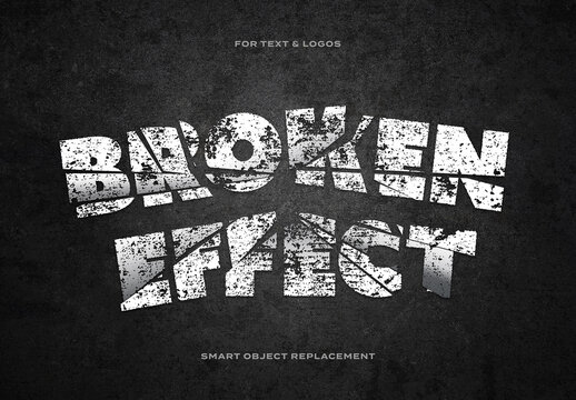 Shards Text Effect Mockup