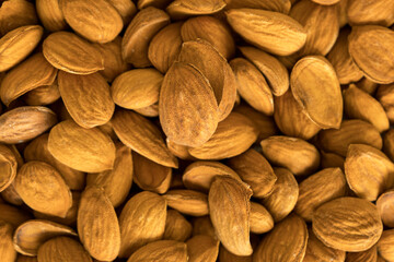 top view of pile of almonds