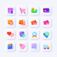 Shopping icon pack