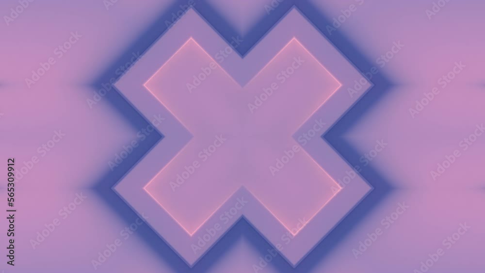 Aufkleber Simple business background with trendy pink gradient and geometric shapes animation. Abstract modern art design. Digital seamless loop animation. 3d rendering. HD resolution