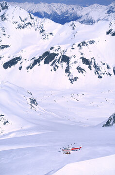 Heli-skiing the Bugaboos in Canada's British Columbia.