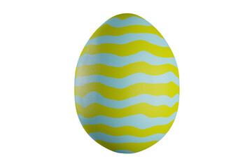 Colorful easter egg with wavy pattern
