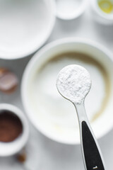 A teaspoon of baking soda or baking powder